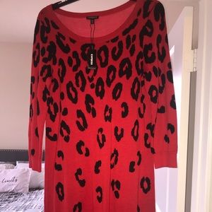 NWT...Sexy Red and Black Express Dress. Have Fun!